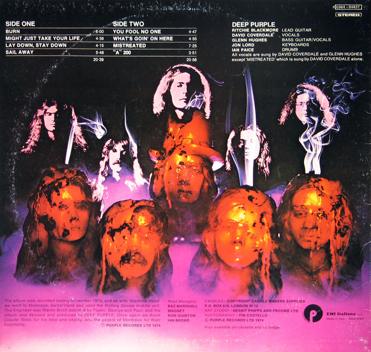 High Resolution #2 Photo DEEP PURPLE Burn Italy 